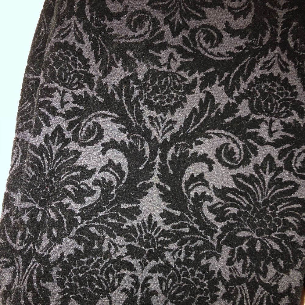 Black velveteen loose leggings XL Petite